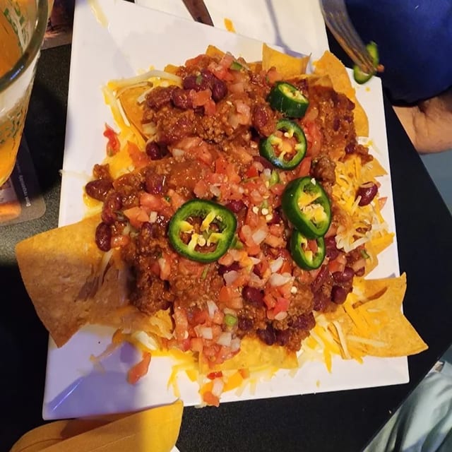 Loaded Chili Nachos.